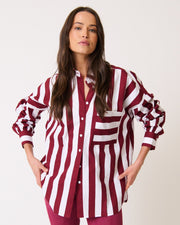 Adalyn Shirt - Plum Stripe